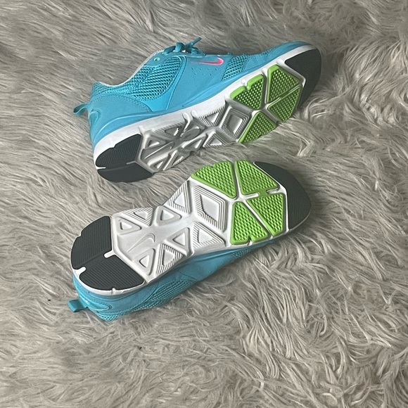 NIKE Flex Trainer Women's Size 9 Blue Running Training Teal Aqua Pink Swoosh - Picture 3 of 5